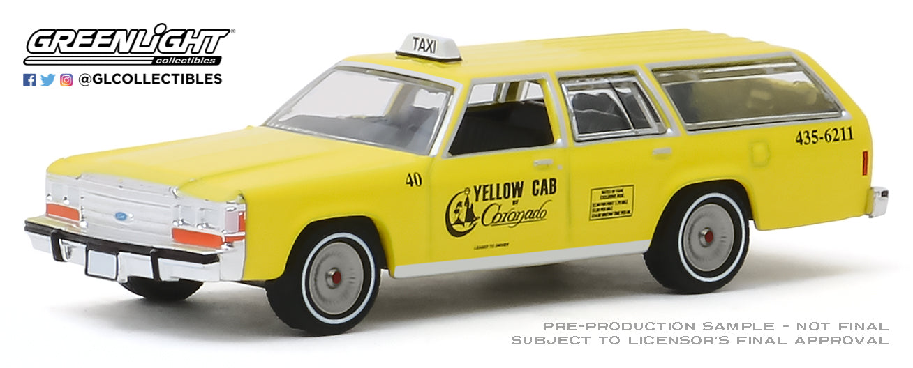 GreenLight 1:64 1988 Ford LTD Crown Victoria Wagon - Yellow Cab of Coronado, California (Hobby Exclusive) 30122