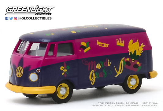 GreenLight 1:64 Volkswagen Type 2 Panel Van - Mardi Gras 2020 (Hobby Exclusive) 30126