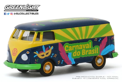 GreenLight 1:64 Volkswagen Type 2 Panel Van - Carnaval do Brasil 2020 (Carnival of Brazil) (Hobby Exclusive) 30127