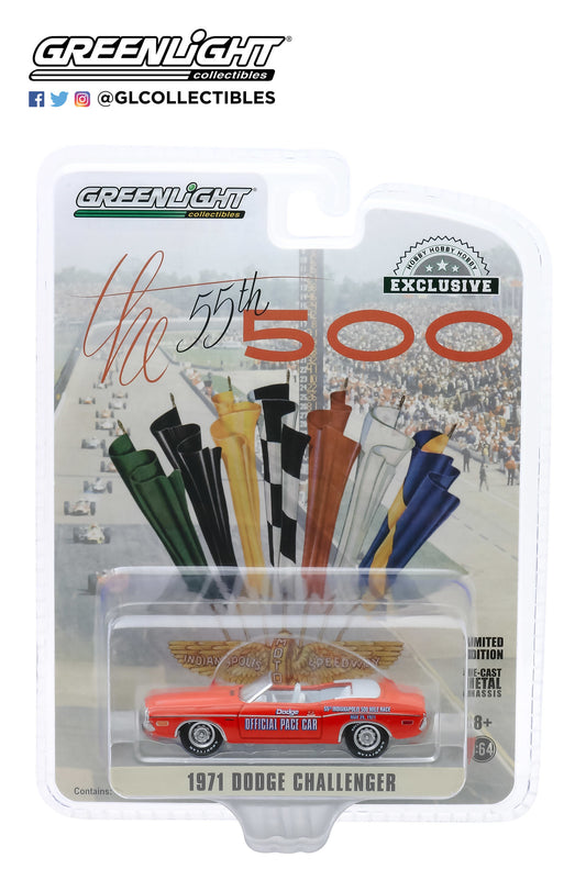 GreenLight 1:64 1971 Dodge Challenger Convertible 55th Indianapolis 500 Mile Race Dodge Official Pace Car 30144