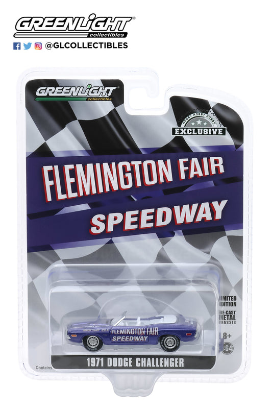 GreenLight 1:64 1971 Dodge Challenger Convertible Flemington Fair Speedway Official Pace Car 30146