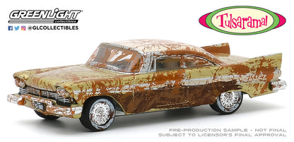 GreenLight 1:64 1957 Plymouth Belvedere - Desert Gold and Sand Dune White - Tulsa, Oklahoma Tulsarama 2007 Underground Vault Unearthing 30158
