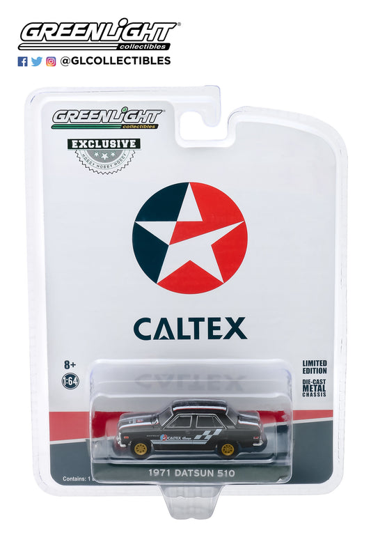 GreenLight 1:64 1971 Datsun 510 4-Door Sedan - Caltex with Techron 30169