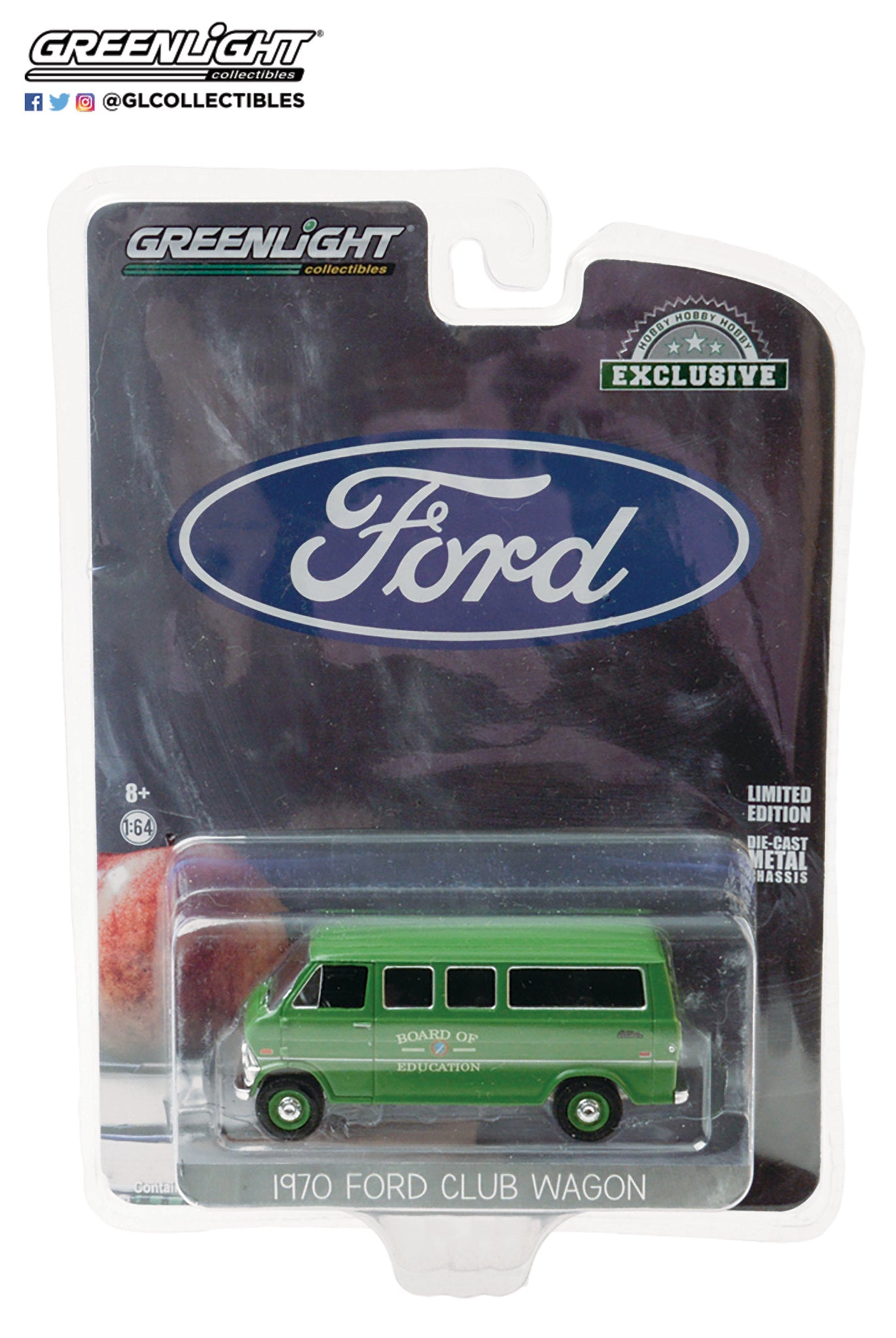 GreenLight 1:64 1970 Ford Club Wagon - Board of Education 30170
