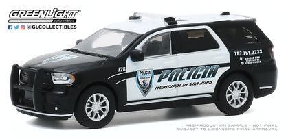 GreenLight 1:64 Hot Pursuit - 2018 Dodge Durango Policia - Municipal de San Juan, Puerto Rico 30197