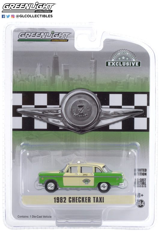 GreenLight 1:64 1982 Checker Motors Marathon A11 - Chicago Checker Taxi Affl, Inc. 30208