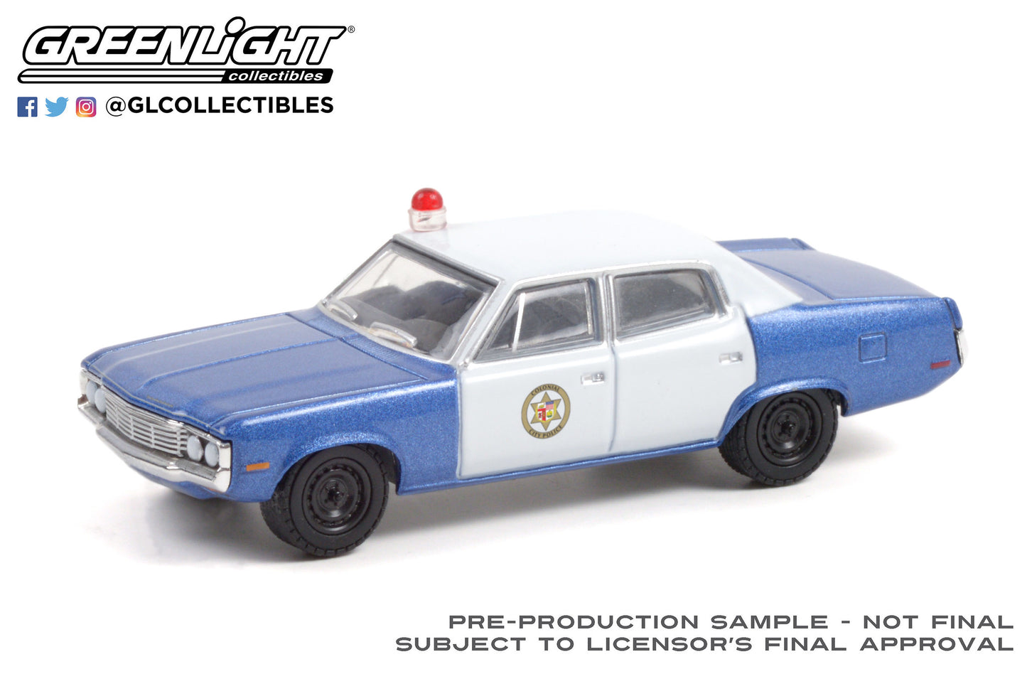 GreenLight 1:64 1972 AMC Matador - Colonial City Police 30219