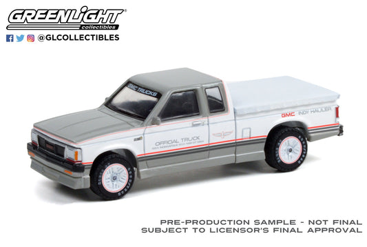 GreenLight 1:64 1984 GMC S-15 Extended Cab 68th Annual Indianapolis 500 Mile Race GMC Indy Hauler Official Truck (Hobby Exclusive) 30230