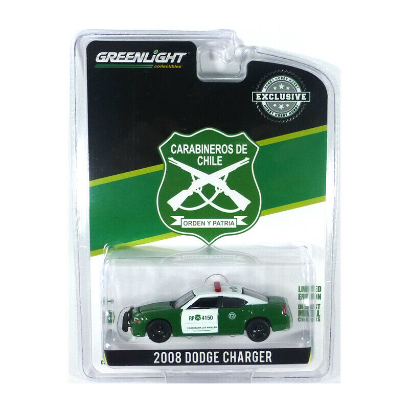 GreenLight 1:64 2008 Dodge Charger Police - Carabineros de Chile (Hobby Exclusive) 30237