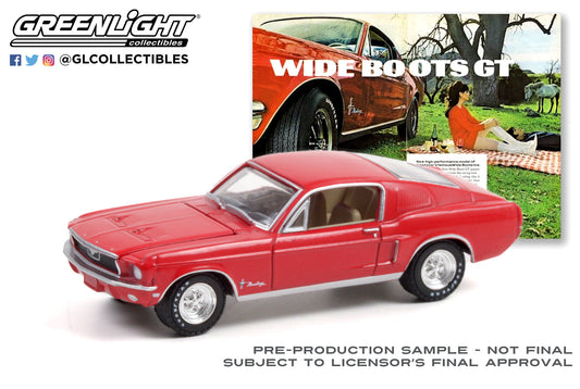GreenLight 1:64 Goodyear Vintage Ad Cars - 1968 Ford Mustang - Wide Boots Wide Boots GT 30247