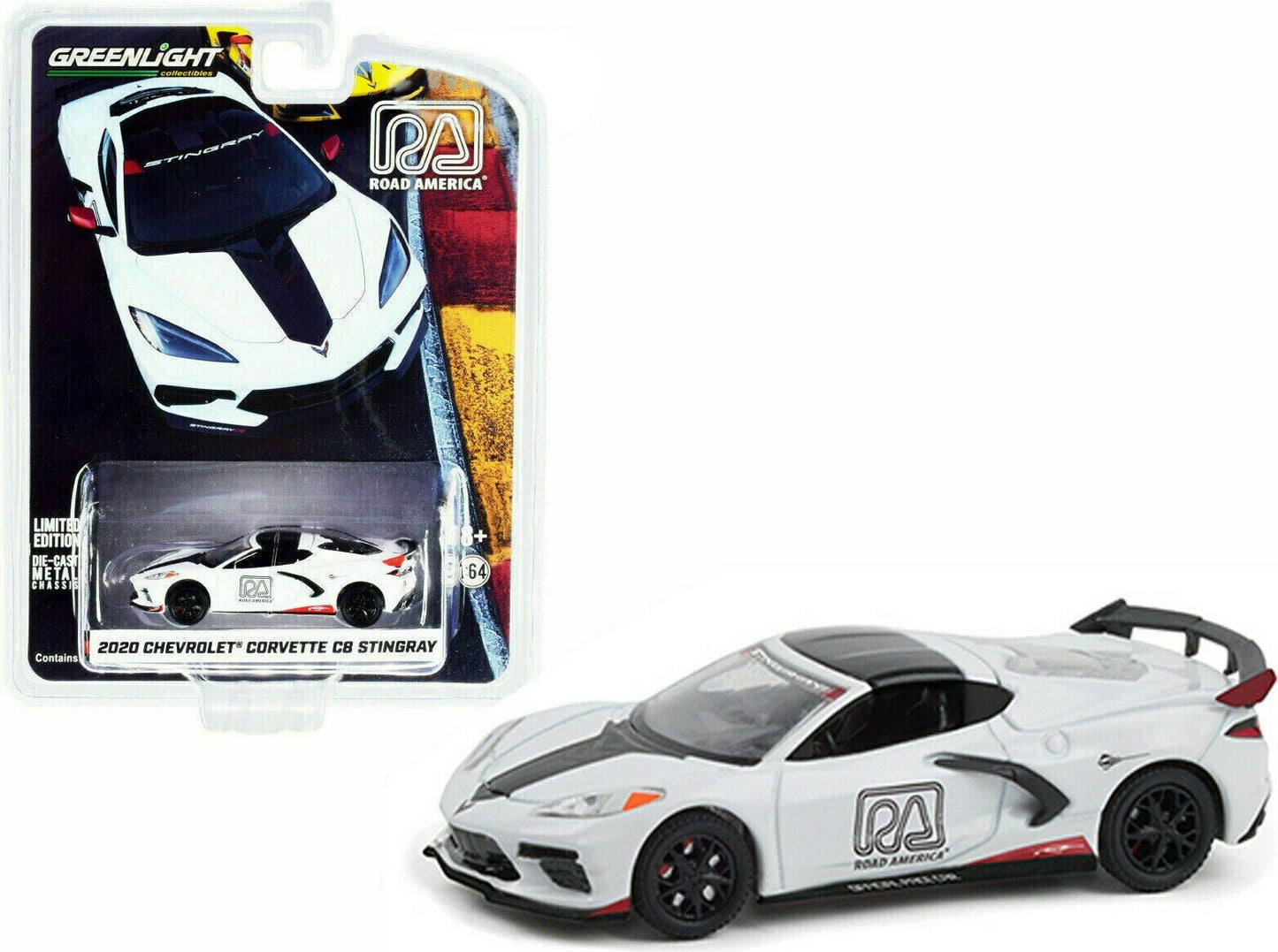 GreenLight 1:64 2020 Chevrolet Corvette C8 Stingray Coupe - Road America Official Pace Car (Hobby Exclusive) 30254