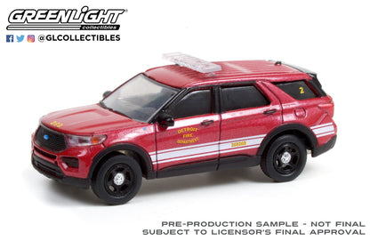 GreenLight 1:64 Hot Pursuit - 2020 Ford Police Interceptor Utility - Detroit Fire Department (Hobby Exclusive) 30257