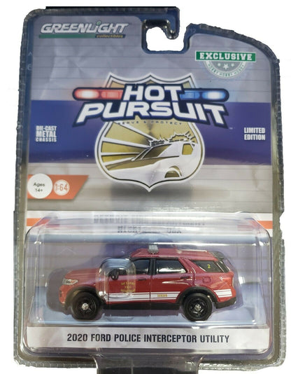 GreenLight 1:64 Hot Pursuit - 2020 Ford Police Interceptor Utility - Detroit Fire Department (Hobby Exclusive) 30257