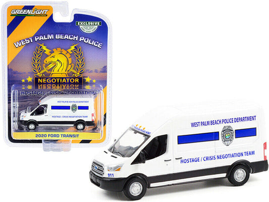 GreenLight 1:64 2020 Ford Transit LWB High Roof - West Palm Beach, Florida Police Department Hostage/Crisis Negotiation Team (Hobby Exclusive) 30261