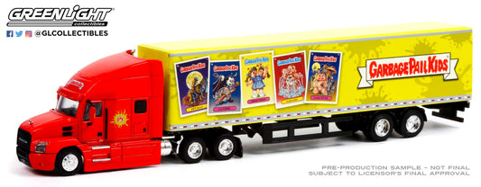GreenLight 1:64 2019 Mack Anthem 18 Wheeler Tractor-Trailer - Garbage Pail Kids Express Delivery (Hobby Exclusive) 30262