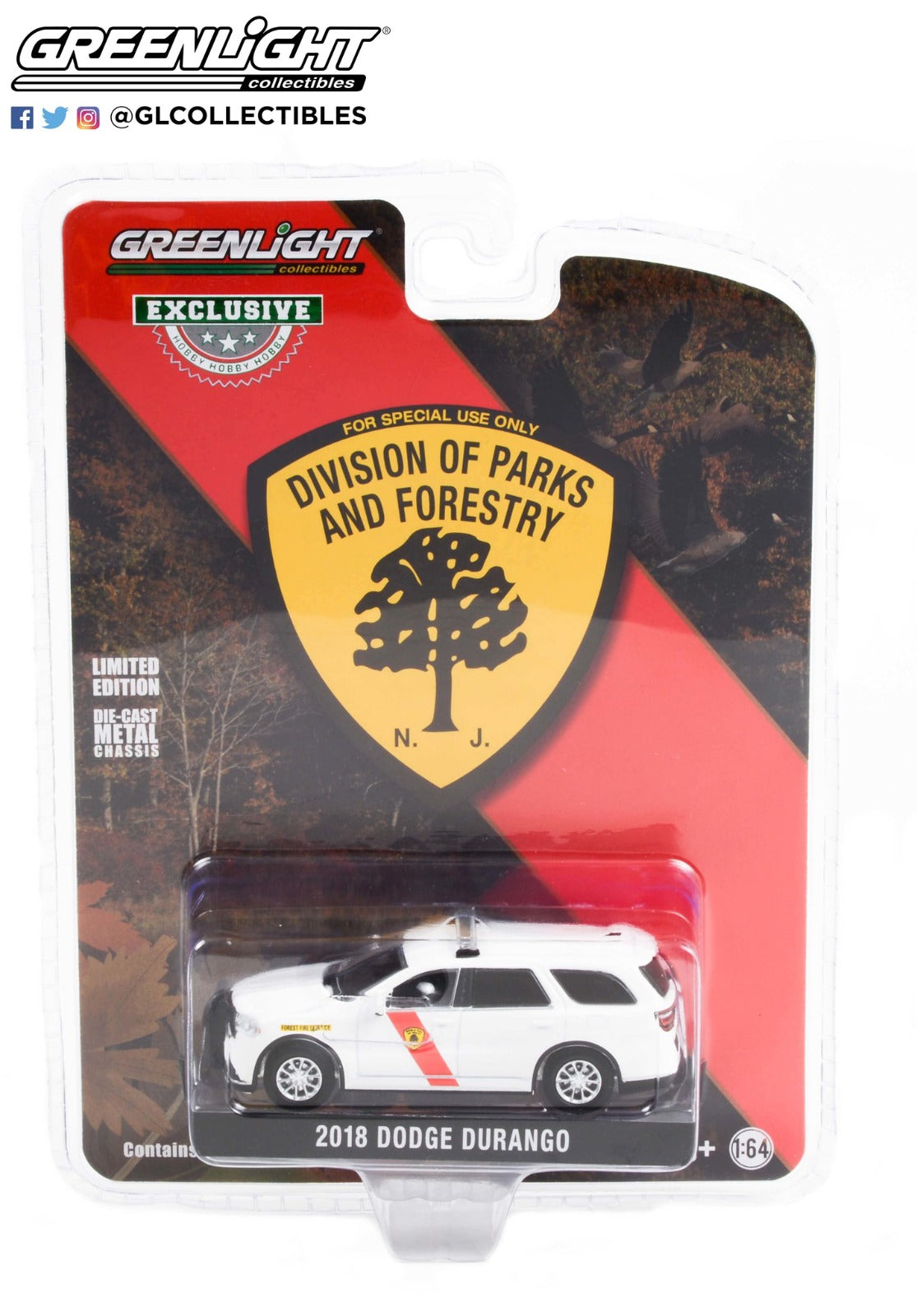 GreenLight 1:64 2018 Dodge Durango - New Jersey State Forest Fire Service (Hobby Exclusive) 30267