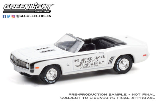 GreenLight 1:64 1969 Chevrolet Camaro Convertible - The United States Grand Prix Pace Car, Watkins Glen International Raceway, New York (Hobby Exclusive) 30274