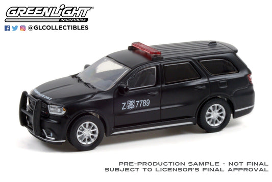 GreenLight 1:64 2018 Dodge Durango Police - Carabineros de Chile - Public Order Control - Matte Black (Hobby Exclusive) 30299