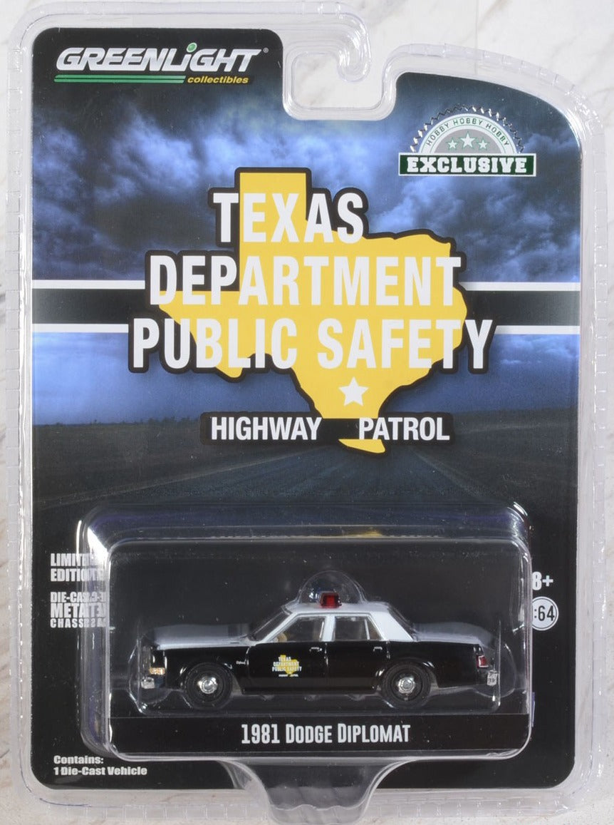 GreenLight 1:64 1981 Dodge Diplomat - Texas Department of Public Safety (Hobby Exclusive) 30303