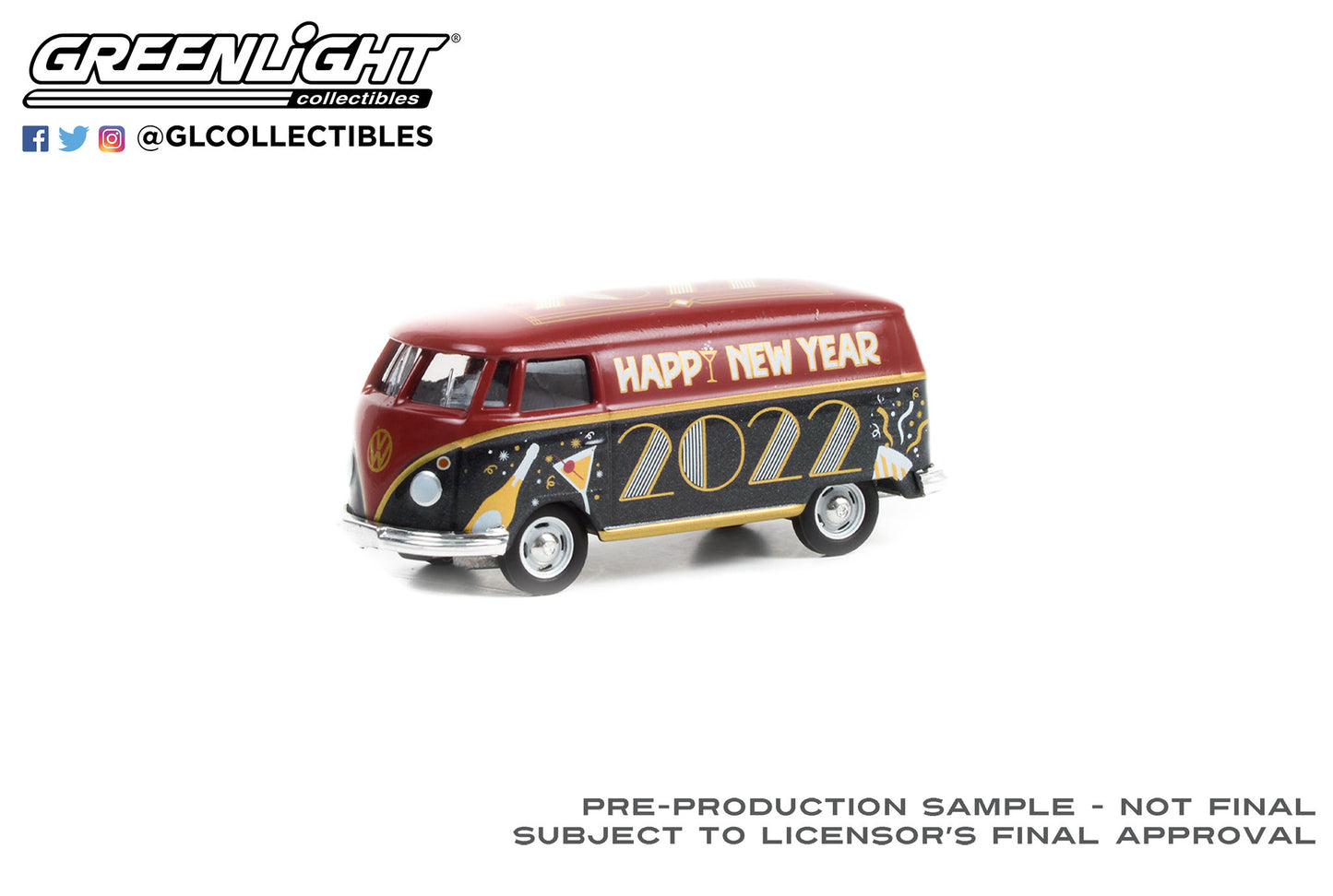 GreenLight 1:64 Volkswagen Type 2 Panel Van - New Year 2022 30319
