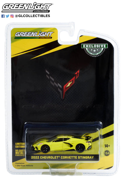 GreenLight 1:64 2022 Chevrolet Corvette C8 Stingray Coupe - 2022 IMSA GTLM Championship Edition - Accelerate Yellow 30321