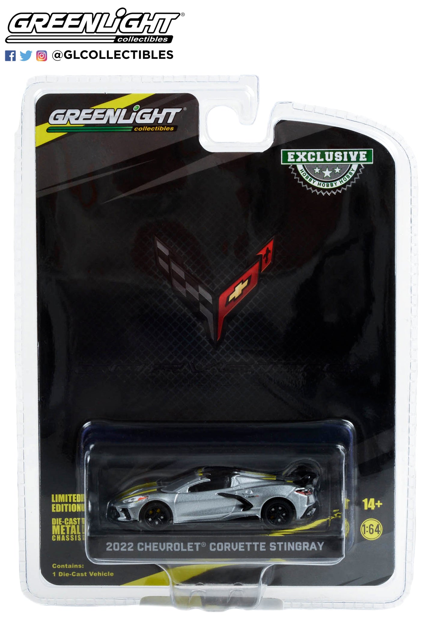 GreenLight 1:64 2022 Chevrolet Corvette C8 Stingray Convertible - 2022 IMSA GTLM Championship Edition - Hypersonic Gray 30322