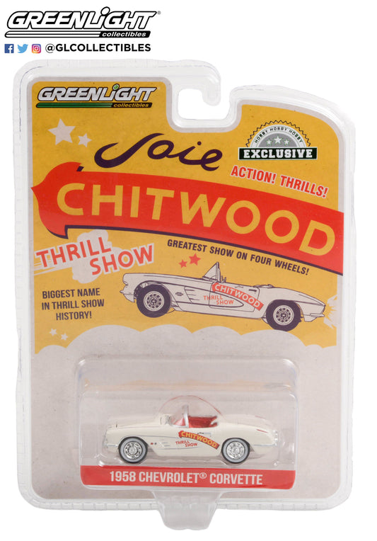 GreenLight 1:64 1958 Chevrolet Corvette - Joie Chitwood Thrill Show 30330