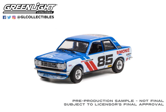 GreenLight 1:64 1972 Datsun 510 #85 Brock Racing Enterprises (BRE) - Happy 85th Birthday Peter Brock (Hobby Exclusive) 30341