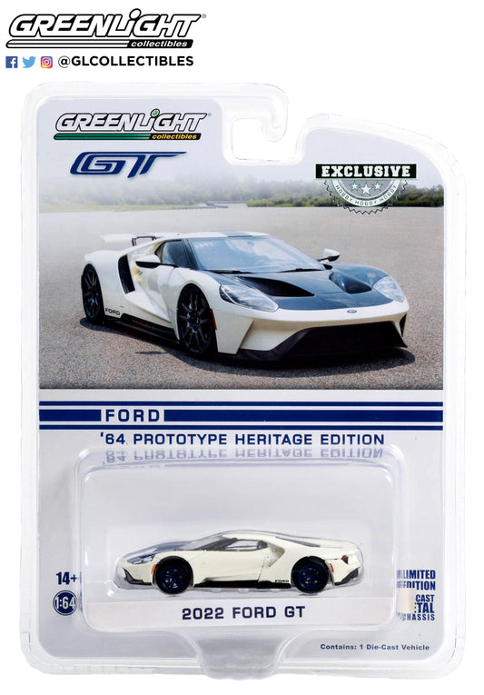 GreenLight 1:64 2022 Ford GT 64 Prototype Heritage Edition - 1964 Prototype Car #GT101 30344