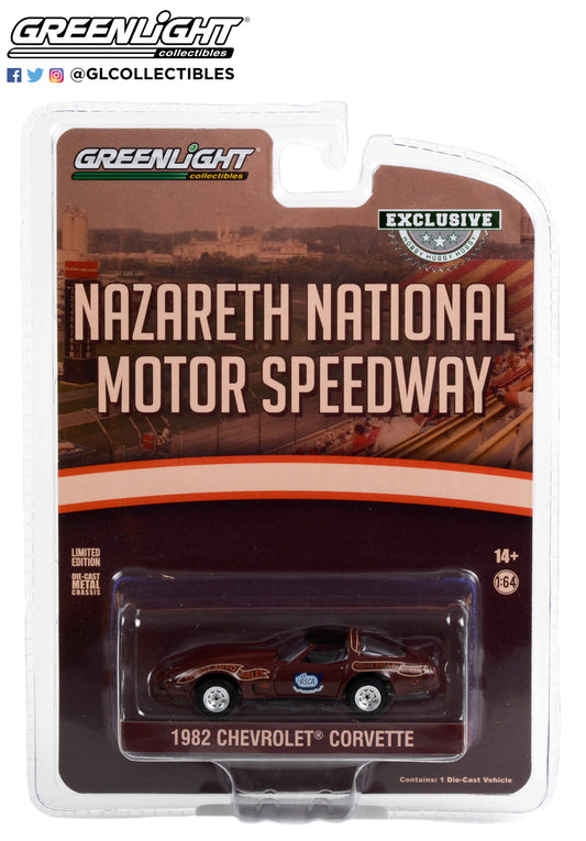 GreenLight 1:64 1982 Chevrolet Corvette - Nazareth National Motor Speedway Official Pace Car, Nazareth, Pennsylvania (Hobby Exclusive) 30348
