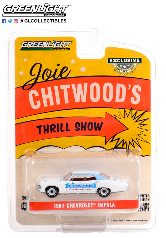 GreenLight 1:64 1967 Chevrolet Impala Sport Sedan - Joie Chitwood’s "Legion of Worlds Greatest Daredevils" (Hobby Exclusive) 30359