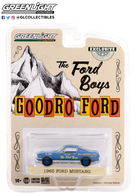 GreenLight 1:64 1965 Ford Mustang Fastback - "The Ford Boys" Bill Goodro Ford, Denver, Colorado (Hobby Exclusive) 30366