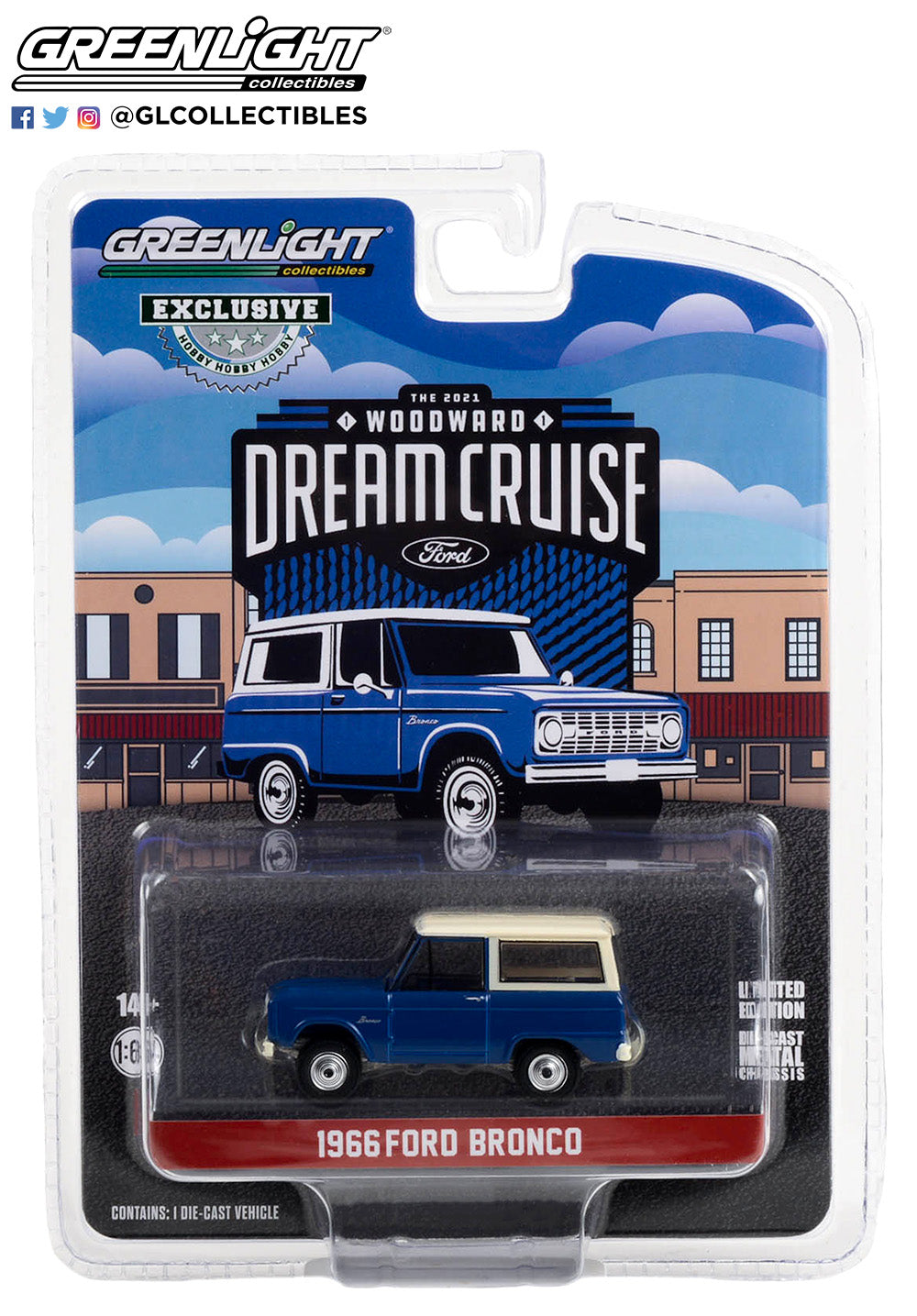 GreenLight 1:64 1966 Ford Bronco - 26th Annual Woodward Dream Cruise Featured Heritage Vehicle 30415