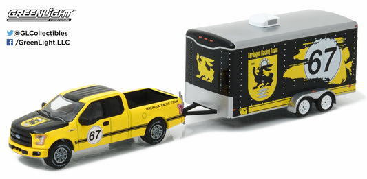 GreenLight 1:64 Hitch & Tow Series 9 - 2015 Ford F-150 and Terlingua Racing Trailer 32090-C