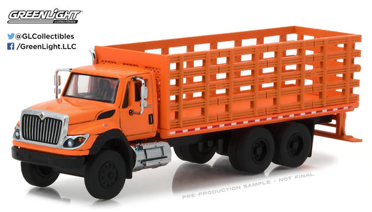 GreenLight 1:64 S.D. Trucks Series 2 - 2017 International WorkStar Platform Stake Truck - Orange 45020-B