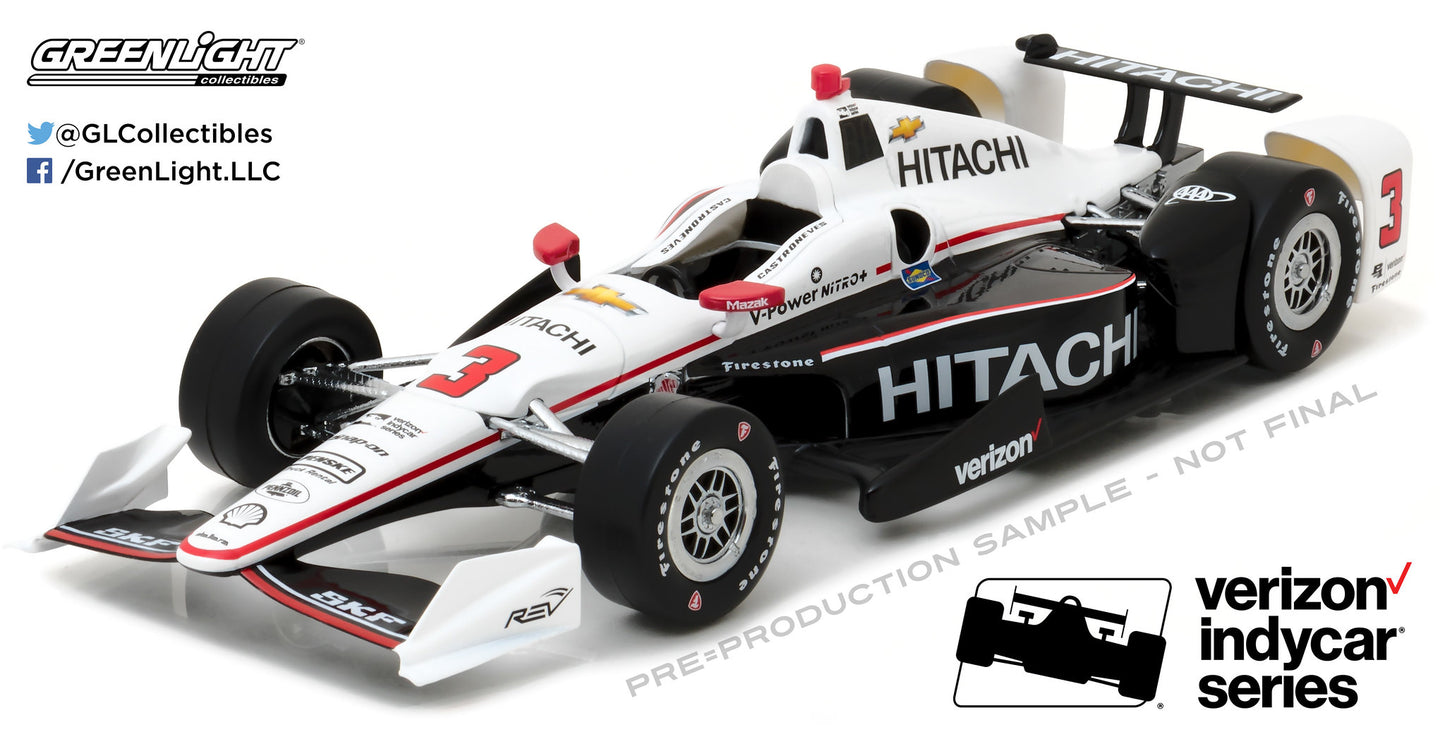 GreenLight 1:18 2017 Indycar Series #3 Helio Castroneves / Penske Racing, Hitachi 11001