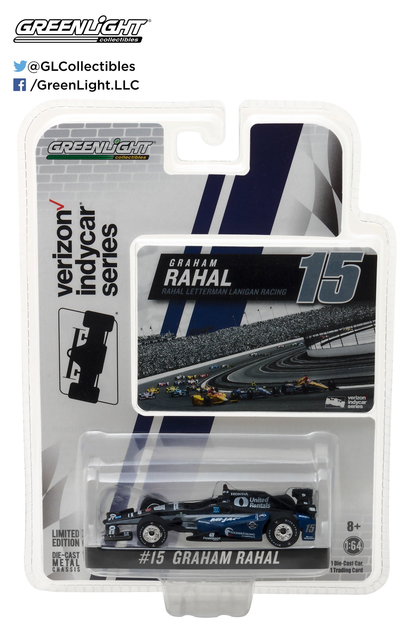 GreenLight 1:64 IndyCar Series 2017 #15 Graham Rahal / Rahal Letterman Lanigan Racing, United Rentals IndyCar 10787