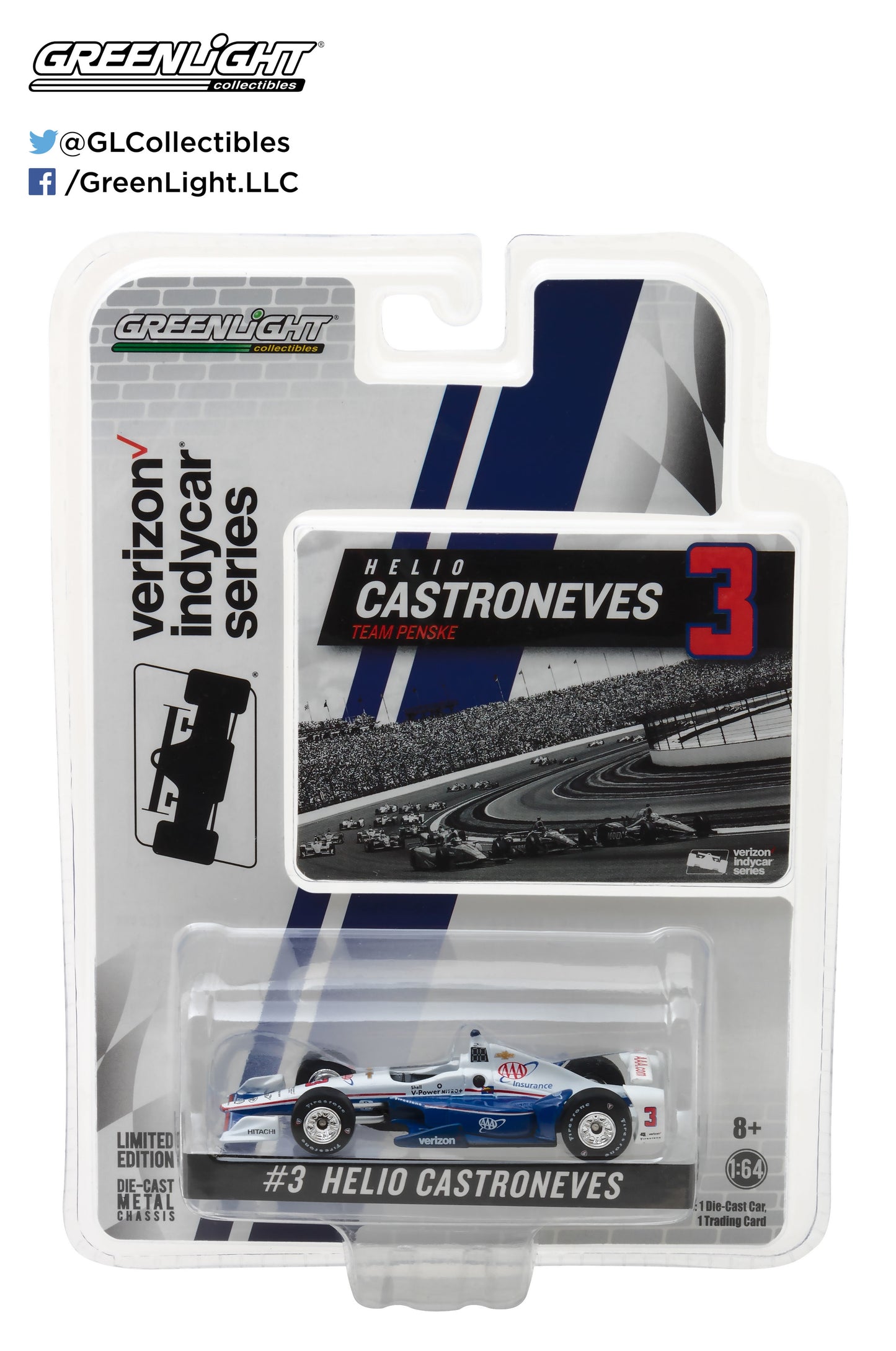 GreenLight 1:64 2017 IndyCar Series #3 Helio Castroneves / Penske Racing, AAA 10775