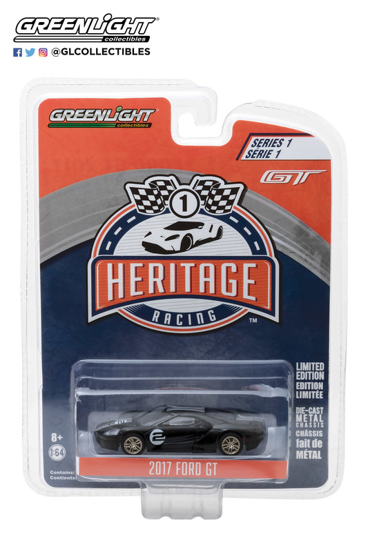 GreenLight 1:64 Ford GT Racing Heritage Series 1 - 2017 Ford GT 1966 #2 Ford GT40 Mk II Tribute 13200-A