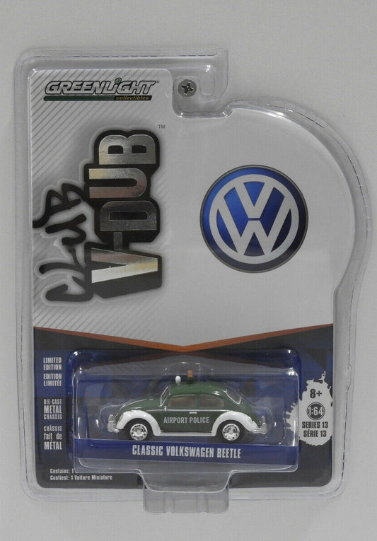 GreenLight 1:64 Club Vee-Dub Series 13 - Volkswagen Beetle - Copenhagen, Denmark Airport Police 36030-D