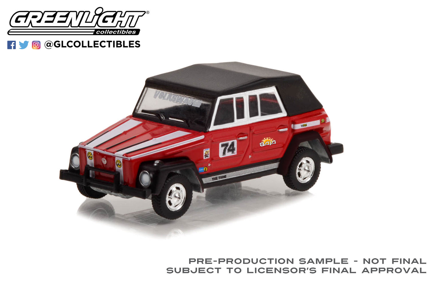 GreenLight 1:64 Club Vee-Dub Series 15 - 1974 Volkswagen Thing (Type 181) #74 BAJA Solid Pack 36060-C