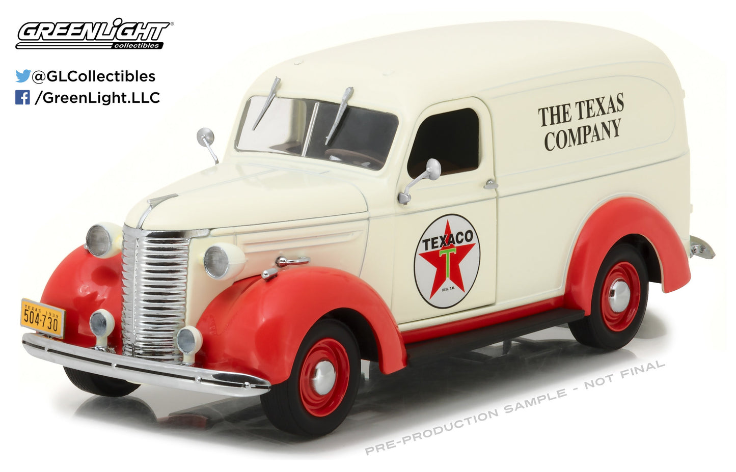 GreenLight 1:24 Running on Empty - 1939 Chevrolet Panel Truck - Texaco 18238