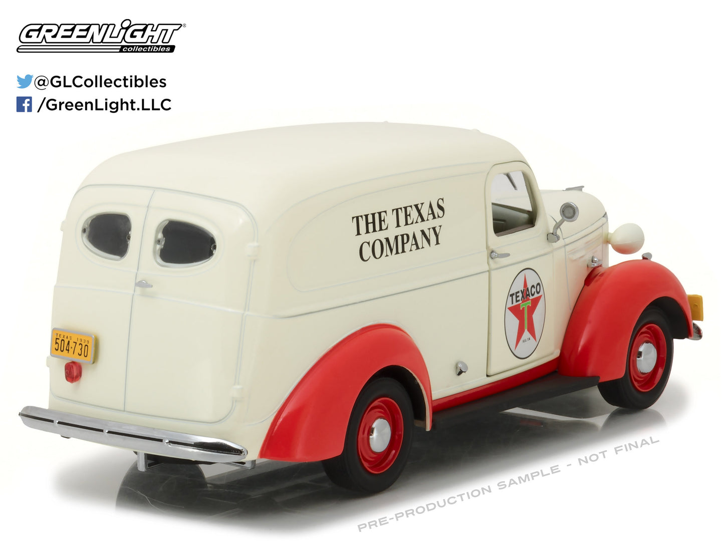 GreenLight 1:24 Running on Empty - 1939 Chevrolet Panel Truck - Texaco 18238