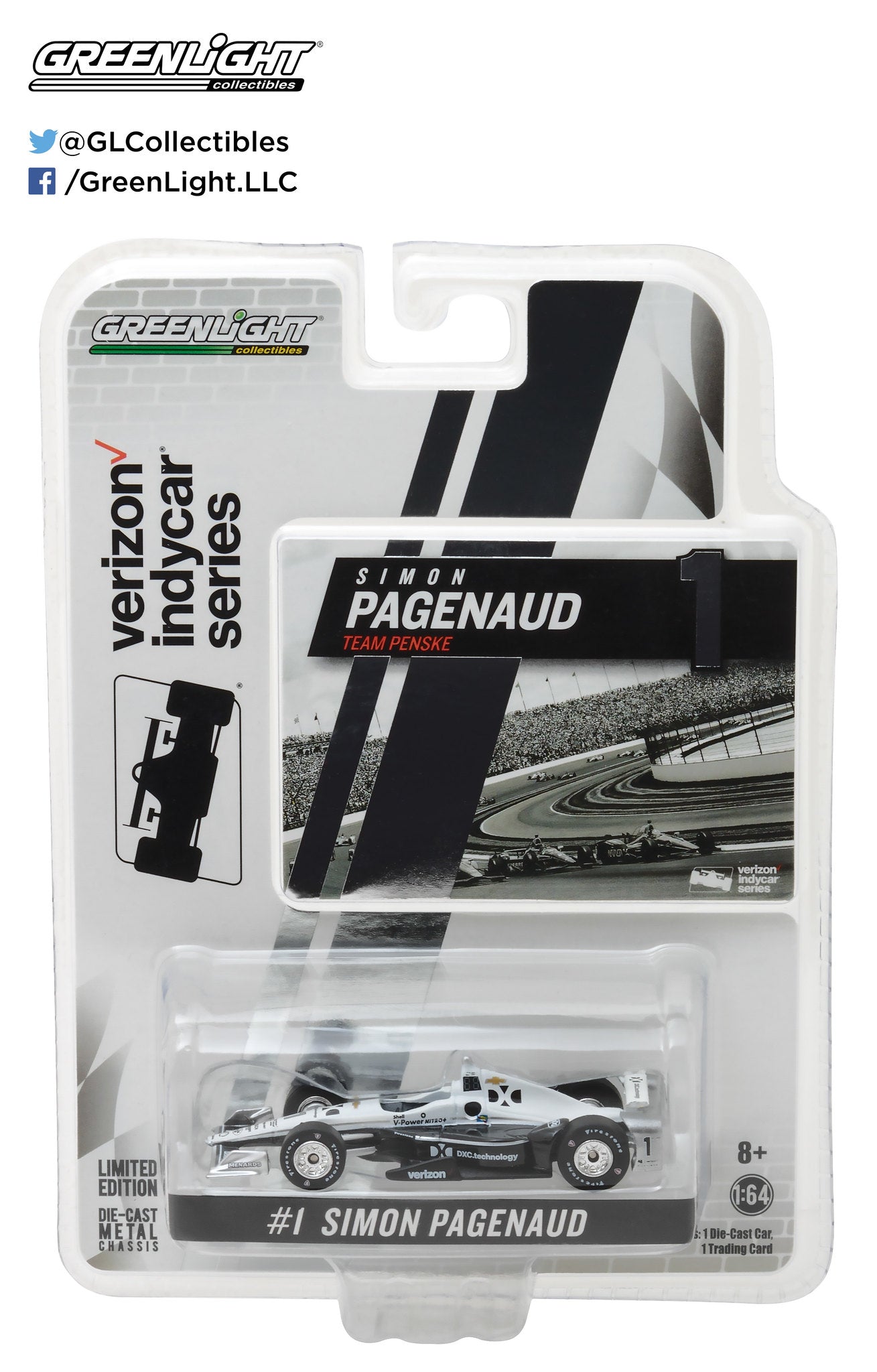 GreenLight 1:64 IndyCar Series 2017 #1 Simon Pagenaud / Penske Racing DXC Technology 10796