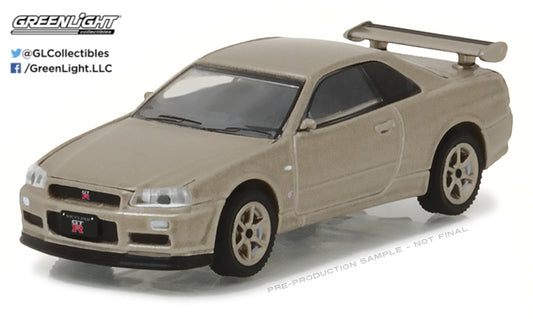 GreenLight 1:64 Tokyo Torque Series 1 - 2001 Nissan Skyline GT-R (R34) M-Spec - Silica Breath 29880-D