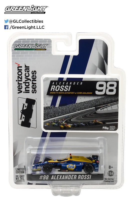 GreenLight 1:64 2017 #98 Alexander Rossi / Andretti Autosport, NAPA Auto Parts IndyCar Diecast Model Car 10789