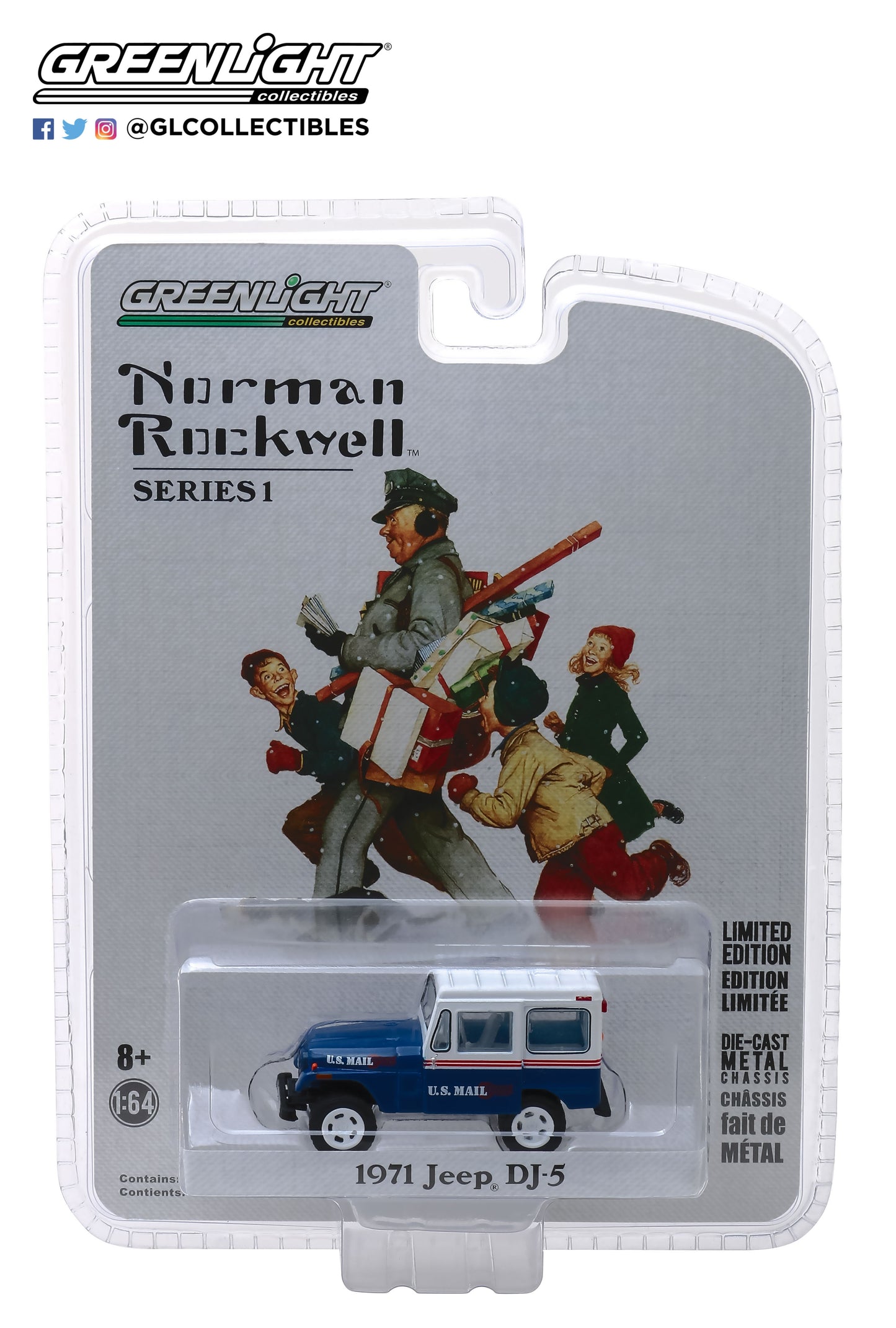 GreenLight 1/64 Norman Rockwell Delivery Vehicles Series 1 - 1971 Jeep DJ-5 37150-C