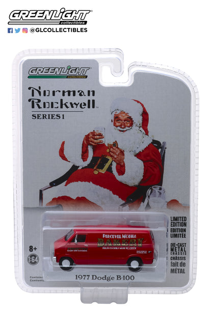 GreenLight 1/64 Norman Rockwell Delivery Vehicles Series 1 - 1977 Dodge B-100 Van 37150-E