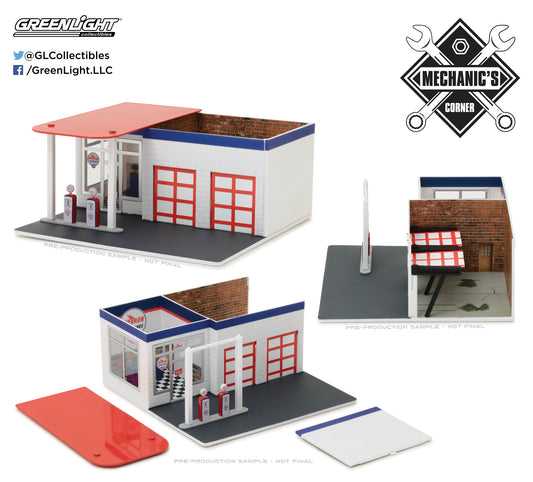 GreenLight 1:64 Mechanic's Corner Series 2 - Vintage Gas Station Chevron 57022