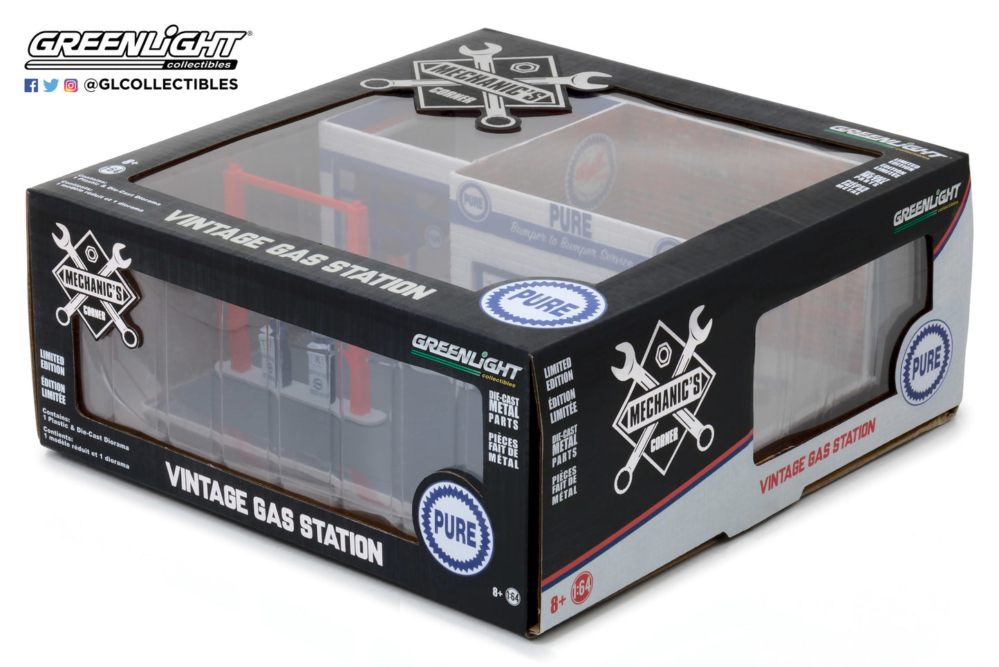 GreenLight 1:64 Mechanic s Corner Series 3 - Vintage Gas Station Pure Oil 57031